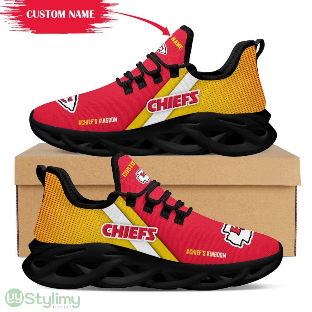 Kansas City Chiefs Logo Pattern In Red And Yellow Custom Name 3D Max Soul Sneaker Shoes 4 Kansas City Chiefs Logo Pattern In Red And Yellow Custom Name 3D Max Soul Sneaker Shoes - Kansas City Chiefs Logo Pattern In Red And Yellow Custom Name 3D Max Soul Sneaker Shoes_4