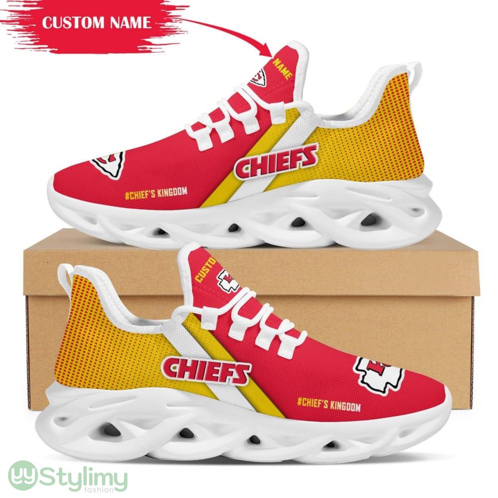 Kansas City Chiefs Logo Pattern In Red And Yellow Custom Name 3D Max Soul Sneaker Shoes 6 Kansas City Chiefs Logo Pattern In Red And Yellow Custom Name 3D Max Soul Sneaker Shoes - Kansas City Chiefs Logo Pattern In Red And Yellow Custom Name 3D Max Soul Sneaker Shoes_1