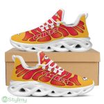 Kansas City Chiefs Logo Pattern In Yellow And Red Custom Name 3D Max Soul Sneaker Shoes - Kansas City Chiefs Logo Pattern In Yellow And Red Custom Name 3D Max Soul Sneaker Shoes_3