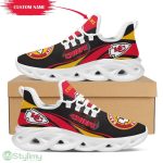 Kansas City Chiefs Mascot Logo Pattern Custom Name 3D Max Soul Sneaker Shoes - Kansas City Chiefs Mascot Logo Pattern Custom Name 3D Max Soul Sneaker Shoes_3