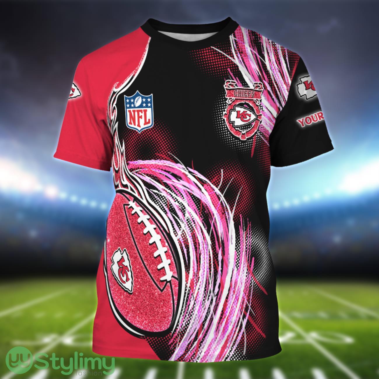 Kansas City Chiefs Personalized Name Sport 3D T-Shirt 1 Kansas City Chiefs Personalized Name Sport 3D T-Shirt Product Photo 1