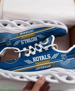Kansas City Royals Logo Custom Name Pattern 3D Max Soul Sneaker Shoes In Blue - Kansas City Royals Logo Custom Name Pattern 3D Max Soul Sneaker Shoes In Blue_1
