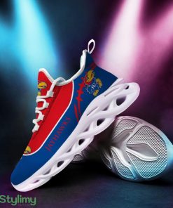 Kansas Jayhawks Logo Bird Pattern Custom Name 3D Max Soul Sneaker Shoes In Red Blue - Kansas Jayhawks Logo Bird Pattern Custom Name 3D Max Soul Sneaker Shoes In Red Blue_2