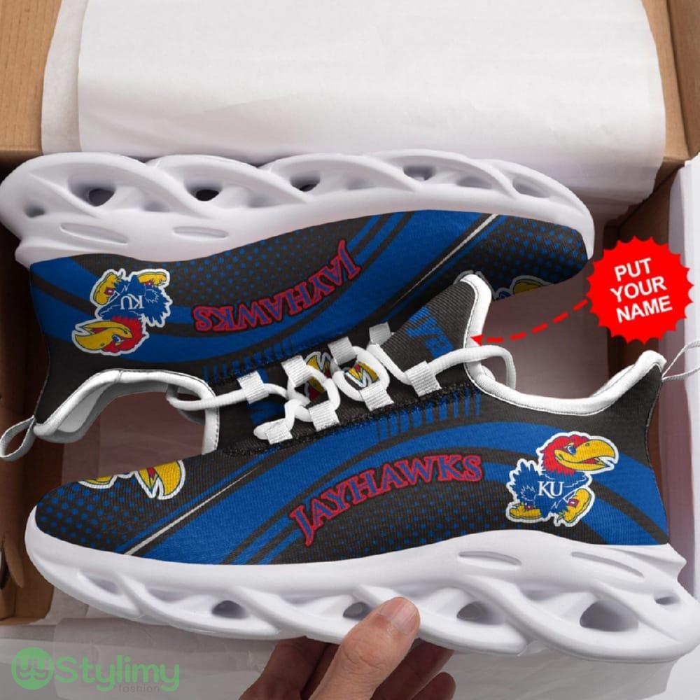 Kansas Jayhawks Logo Curve Line Pattern Custom Name 3D Max Soul Sneaker Shoes 2 Kansas Jayhawks Logo Curve Line Pattern Custom Name 3D Max Soul Sneaker Shoes - Kansas Jayhawks Logo Curve Line Pattern Custom Name 3D Max Soul Sneaker Shoes_2