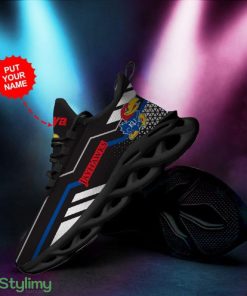 Kansas Jayhawks Logo Custom Name In Black 3D Max Soul Sneaker Shoes - Kansas Jayhawks Logo Custom Name In Black 3D Max Soul Sneaker Shoes_4