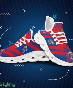 Kansas Jayhawks Logo Custom Name Pattern 3D Max Soul Sneaker Shoes In Red And Blue - Kansas Jayhawks Logo Custom Name Pattern 3D Max Soul Sneaker Shoes In Red And Blue_2