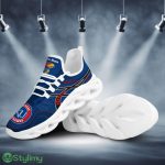 Kansas Jayhawks Logo Pattern Custom Name 3D Max Soul Sneaker Shoes - Kansas Jayhawks Logo Pattern Custom Name 3D Max Soul Sneaker Shoes_3