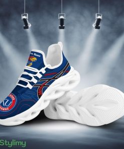 Kansas Jayhawks Logo Pattern Custom Name 3D Max Soul Sneaker Shoes - Kansas Jayhawks Logo Pattern Custom Name 3D Max Soul Sneaker Shoes_1