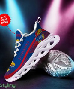 Kansas Jayhawks Logo Pattern Custom Name 3D Max Soul Sneaker Shoes - Kansas Jayhawks Logo Pattern Custom Name 3D Max Soul Sneaker Shoes_4