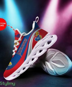 Kansas Jayhawks Logo Pattern Custom Name 3D Max Soul Sneaker Shoes In Red And Blue - Kansas Jayhawks Logo Pattern Custom Name 3D Max Soul Sneaker Shoes In Red And Blue_2