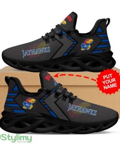 Kansas Jayhawks Personalized Name Max Soul Sneakers Logo Team Sport Shoes Running Men Women Product Photo 1
