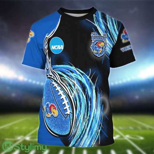Kansas Jayhawks Personalized Name Sport 3D T-Shirt Product Photo 1