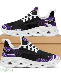 Kansas State Wildcats Logo Custom Name Pattern 3D Max Soul Sneaker Shoes In Black - Kansas State Wildcats Logo Custom Name Pattern 3D Max Soul Sneaker Shoes In Black_1