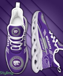 Kansas State Wildcats Logo Custom Name Pattern 3D Max Soul Sneaker Shoes In Purple - Kansas State Wildcats Logo Custom Name Pattern 3D Max Soul Sneaker Shoes In Purple_2