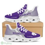 Kansas State Wildcats Logo Custom Name Pattern 3D Max Soul Sneaker Shoes In Purple And Gray - Kansas State Wildcats Logo Custom Name Pattern 3D Max Soul Sneaker Shoes In Purple And Gray_3