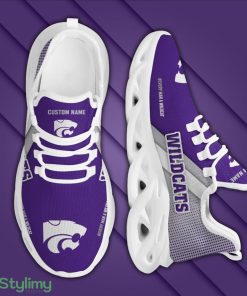 Kansas State Wildcats Logo Custom Name Pattern In Purple 3D Max Soul Sneaker Shoes - Kansas State Wildcats Logo Custom Name Pattern In Purple 3D Max Soul Sneaker Shoes_3