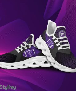 Kansas State Wildcats Logo Fire Ball Pattern Custom Name 3D Max Soul Sneaker Shoes - Kansas State Wildcats Logo Fire Ball Pattern Custom Name 3D Max Soul Sneaker Shoes_2