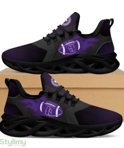 Kansas State Wildcats Logo Fire Ball Pattern Custom Name 3D Max Soul Sneaker Shoes - Kansas State Wildcats Logo Fire Ball Pattern Custom Name 3D Max Soul Sneaker Shoes_4