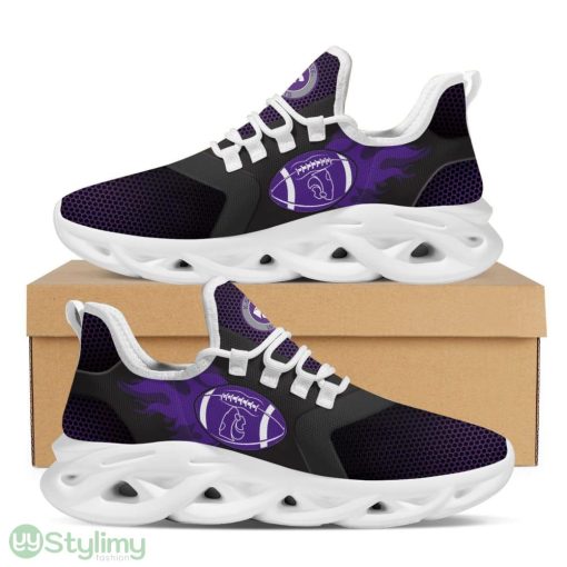 Kansas State Wildcats Logo Fire Ball Pattern Custom Name 3D Max Soul Sneaker Shoes