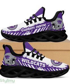 Kansas State Wildcats Logo Helmet And Stripe Pattern Custom Name 3D Max Soul Sneaker Shoes - Kansas State Wildcats Logo Helmet And Stripe Pattern Custom Name 3D Max Soul Sneaker Shoes_2