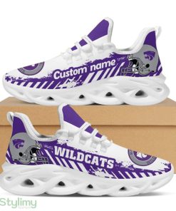 Kansas State Wildcats Logo Helmet And Stripe Pattern Custom Name 3D Max Soul Sneaker Shoes - Kansas State Wildcats Logo Helmet And Stripe Pattern Custom Name 3D Max Soul Sneaker Shoes_1