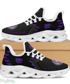 Kansas State Wildcats Logo Pattern Custom Name 3D Max Soul Sneaker Shoes In Black - Kansas State Wildcats Logo Pattern Custom Name 3D Max Soul Sneaker Shoes In Black_1