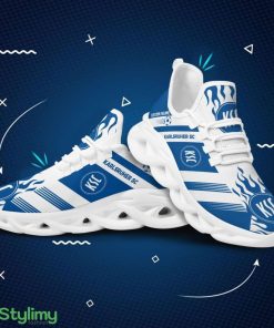 Karlsruher SC Logo Pattern Custom Name 3D Max Soul Sneaker Shoes In Blue White - Karlsruher SC Logo Pattern Custom Name 3D Max Soul Sneaker Shoes In Blue White_1
