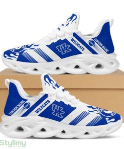 Kentucky Wildcats Logo Custom Name Pattern 3D Max Soul Sneaker Shoes In Blue And White - Kentucky Wildcats Logo Custom Name Pattern 3D Max Soul Sneaker Shoes In Blue And White_1