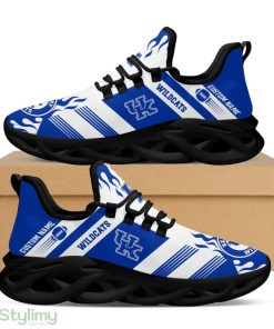 Kentucky Wildcats Logo Custom Name Pattern 3D Max Soul Sneaker Shoes In Blue And White - Kentucky Wildcats Logo Custom Name Pattern 3D Max Soul Sneaker Shoes In Blue And White_4