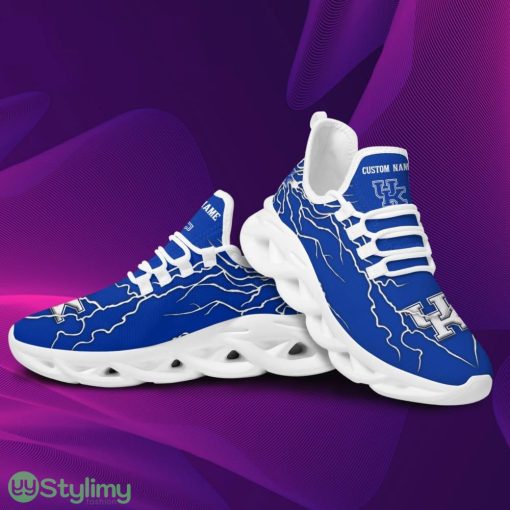 Kentucky Wildcats Logo Graffiti Pattern Custom Name 3D Max Soul Sneaker Shoes In Blue