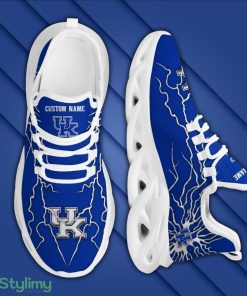 Kentucky Wildcats Logo Graffiti Pattern Custom Name 3D Max Soul Sneaker Shoes In Blue - Kentucky Wildcats Logo Graffiti Pattern Custom Name 3D Max Soul Sneaker Shoes In Blue_3