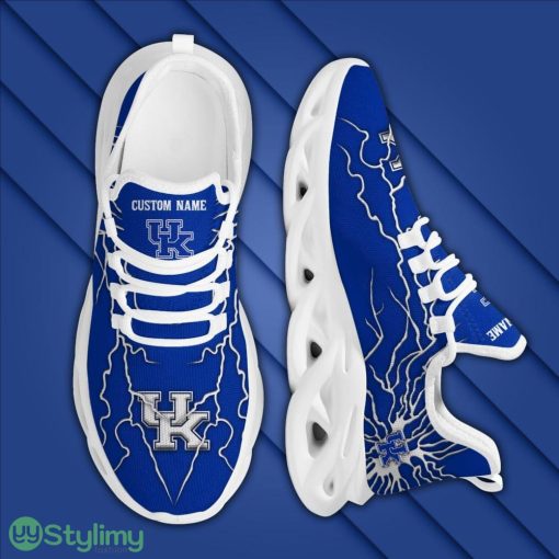 Kentucky Wildcats Logo Graffiti Pattern Custom Name 3D Max Soul Sneaker Shoes In Blue