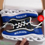 Kentucky Wildcats Logo Pattern Custom Name 3D Max Soul Sneaker Shoes In Black And Blue - Kentucky Wildcats Logo Pattern Custom Name 3D Max Soul Sneaker Shoes In Black And Blue_3