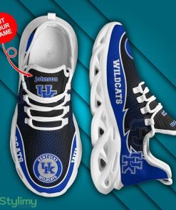 Kentucky Wildcats Logo Pattern Custom Name 3D Max Soul Sneaker Shoes In Blue And Black - Kentucky Wildcats Logo Pattern Custom Name 3D Max Soul Sneaker Shoes In Blue And Black_3