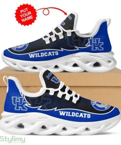 Kentucky Wildcats Logo Pattern Custom Name 3D Max Soul Sneaker Shoes In Blue And Black - Kentucky Wildcats Logo Pattern Custom Name 3D Max Soul Sneaker Shoes In Blue And Black_1