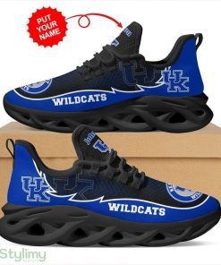 Kentucky Wildcats Logo Pattern Custom Name 3D Max Soul Sneaker Shoes In Blue And Black - Kentucky Wildcats Logo Pattern Custom Name 3D Max Soul Sneaker Shoes In Blue And Black_4