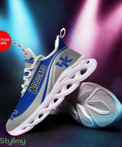 Kentucky Wildcats Logo Pattern Custom Name 3D Max Soul Sneaker Shoes In Blue Gray - Kentucky Wildcats Logo Pattern Custom Name 3D Max Soul Sneaker Shoes In Blue Gray_2