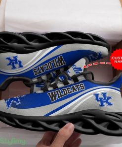 Kentucky Wildcats Logo Pattern Custom Name 3D Max Soul Sneaker Shoes In Blue Gray - Kentucky Wildcats Logo Pattern Custom Name 3D Max Soul Sneaker Shoes In Blue Gray_3