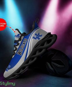 Kentucky Wildcats Logo Pattern Custom Name 3D Max Soul Sneaker Shoes In Blue Gray - Kentucky Wildcats Logo Pattern Custom Name 3D Max Soul Sneaker Shoes In Blue Gray_1