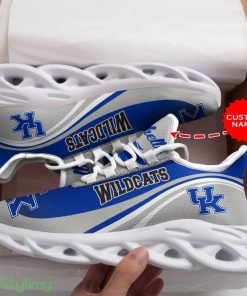 Kentucky Wildcats Logo Pattern Custom Name 3D Max Soul Sneaker Shoes In Blue Gray - Kentucky Wildcats Logo Pattern Custom Name 3D Max Soul Sneaker Shoes In Blue Gray_4