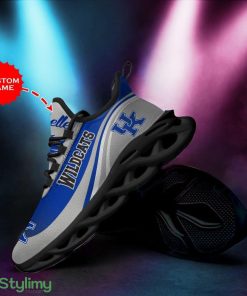 Kentucky Wildcats Logo Stripe Pattern Custom Name 3D Max Soul Sneaker Shoes In Blue And Gray - Kentucky Wildcats Logo Stripe Pattern Custom Name 3D Max Soul Sneaker Shoes In Blue And Gray_4