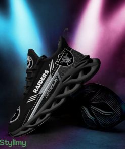 Las Vegas Raiders Logo Beehive Pattern Custom Name 3D Max Soul Sneaker Shoes - Las Vegas Raiders Logo Beehive Pattern Custom Name 3D Max Soul Sneaker Shoes_2