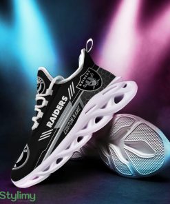 Las Vegas Raiders Logo Beehive Pattern Custom Name 3D Max Soul Sneaker Shoes - Las Vegas Raiders Logo Beehive Pattern Custom Name 3D Max Soul Sneaker Shoes_1