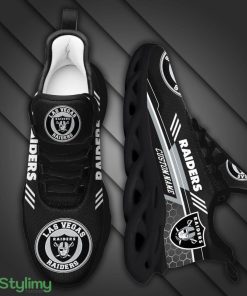 Las Vegas Raiders Logo Beehive Pattern Custom Name 3D Max Soul Sneaker Shoes - Las Vegas Raiders Logo Beehive Pattern Custom Name 3D Max Soul Sneaker Shoes_4