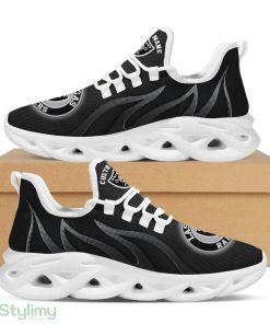 Las Vegas Raiders Logo Custom Name Pattern In Black 3D Max Soul Sneaker Shoes - Las Vegas Raiders Logo Custom Name Pattern In Black 3D Max Soul Sneaker Shoes_1