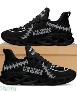 Las Vegas Raiders Logo Seam Pattern Custom Name 3D Max Soul Sneaker Shoes - Las Vegas Raiders Logo Seam Pattern Custom Name 3D Max Soul Sneaker Shoes_2