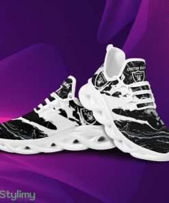 Las Vegas Raiders Logo Tie Dye Pattern Custom Name 3D Max Soul Sneaker Shoes - Las Vegas Raiders Logo Tie Dye Pattern Custom Name 3D Max Soul Sneaker Shoes_2