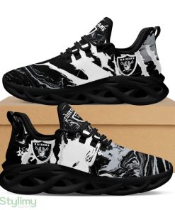 Las Vegas Raiders Logo Tie Dye Pattern Custom Name 3D Max Soul Sneaker Shoes - Las Vegas Raiders Logo Tie Dye Pattern Custom Name 3D Max Soul Sneaker Shoes_4