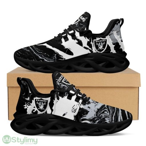 Las Vegas Raiders Logo Tie Dye Pattern Custom Name 3D Max Soul Sneaker Shoes