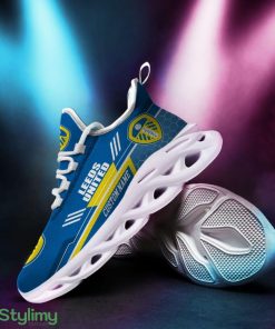 Leeds United Logo Pattern Custom Name 3D Max Soul Sneaker Shoes In Blue - Leeds United Logo Pattern Custom Name 3D Max Soul Sneaker Shoes In Blue_1